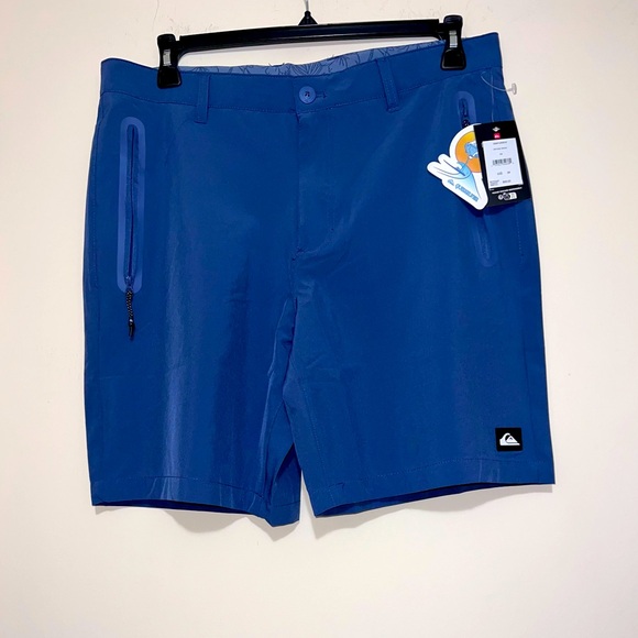 New Quicksilver Quarry Everyday Casual Stretch Shorts Size 34 Blue QSM15AM019 - Picture 1 of 7